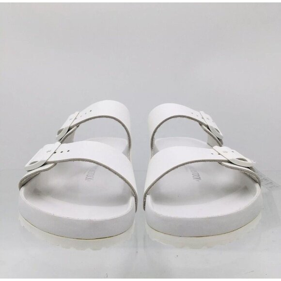 Birkenstock Arizona Exquisite- White Leather- Mens Sandals Slide EU 42 US 9- 9.5 - Picture 5 of 12